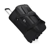 Borsone da Viaggio con Ruote Borsa da viaggio in tessuto Oxford con ruote multiple, grande capacità, espandibile, con funzione asciugamano, borsa da trasloco, valigia da viaggio(Black)