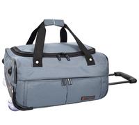 Borsone da viaggio con ruote per la notte, borsa da viaggio di medie dimensioni, bagaglio da fine settimana A405, Grigio, Carry-on 24 inches, Borsone
