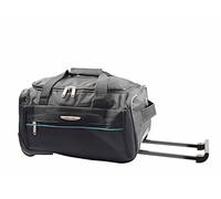 Borsone da viaggio con ruote per la notte, borsa da viaggio di medie dimensioni, bagaglio da fine settimana A405, Nero , Carry-on 24 inches, Borsone