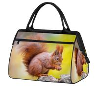Borsone da viaggio con scoiattolo carino per donne e uomini, 24 l, borsa da weekend con scoiattolo, borsa sportiva per palestra, viaggi, pernottamento, weekender, Colore, (24L) UK, Organizer per borse
