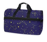 Borsone da viaggio con sfondo astronomico con cielo spaziale, per uomini, donne, ragazzi, ragazze, adolescenti, borsa da palestra oversize con scomparto per scarpe, per la notte, il fine settimana,