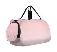 Borsone da viaggio con sfumatura rosa cipria per ragazzi durante la notte Weekender Duffel Borse da viaggio per ragazze Tote Kids Duffle Bag, Rosa Blush Floreale Bianco Sfumato, classico