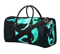 Borsone da viaggio con silhouette di sirena, per donne, uomini, bambini, ragazze, ragazzi, 22,7 l, borsa da viaggio per fine settimana, borsa a tracolla per sport, palestra, viaggi, Colore, 22.7 L,