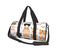 Borsone da viaggio con simpatico animale zoo orso giraffa borsa da palestra per uomini donne, borsone sportivo, bagaglio a mano per viaggi di fine settimana, lavoro, campeggio