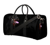 Borsone da viaggio con simpatico cane Rottweiler per donne, uomini, bambini, ragazze, ragazzi, cani, 22,7 l, borsa da viaggio per fine settimana e pernottamento, borsa a tracolla per sport, palestra,