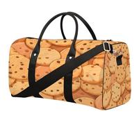 Borsone da viaggio con simpatico motivo biscotti in stile cartone animato, borsa da palestra, impermeabile, resistente agli strappi, borsa da viaggio pieghevole, per palestra, viaggi, spiaggia, sport