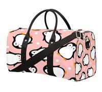 Borsone da viaggio con simpatico pinguino in stile cartone animato, per donne, uomini, bambini, ragazze, ragazzi, pinguino, 22,7 l, borsa a tracolla per sport, palestra, viaggi, Colore, 22.7 L,