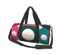 Borsone da viaggio con stampa a pois bianchi con tasca e cinturino regolabile, grande borsa da palestra alla moda per donne e uomini, nero, taglia unica, alla moda, nero, taglia unica, alla moda, Nero