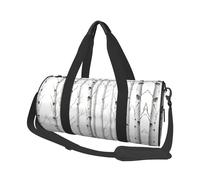 Borsone da viaggio con stampa albero di betulla, borsa da palestra pieghevole per il fine settimana durante la notte, borsa da donna, grande borsa da cabina per sport e viaggi, Nero , Taglia unica