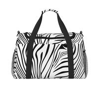 Borsone da viaggio con stampa astratta zebrata animale palestra pernottamento weekend borsa per uomo donna leggero bagaglio a mano per allenamento vacanza