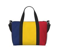 Borsone da viaggio con stampa bandiera del Ciad Weekender per le donne, borsa da trasporto leggera, borsa per oggetti personali, Nero , Taglia unica