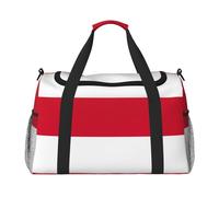 Borsone da viaggio con stampa bandiera di Monaco Weekender Pernottamento Borsa da viaggio per donne uomini palestra bagaglio a mano, Nero , Taglia unica