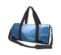 Borsone da viaggio con stampa blu nebbia, borsa da palestra pieghevole per il fine settimana durante la notte, borsa da donna, grande borsa da cabina per sport e viaggi