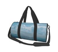 Borsone da viaggio con stampa blu oceano e cielo, borsa da palestra pieghevole per il fine settimana durante la notte, borsa da donna, grande borsa da cabina per sport e viaggi