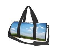 Borsone da viaggio con stampa campo di grano, borsa da palestra pieghevole per il fine settimana durante la notte, borsa da donna, grande borsa da cabina per sport e viaggi, Nero , Taglia unica