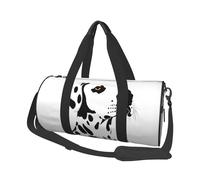 Borsone da viaggio con stampa dalmata, borsa da palestra pieghevole per il fine settimana durante la notte, borsa da donna, grande borsa da cabina per sport e viaggi, Nero , Taglia unica
