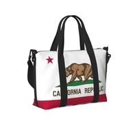 Borsone da viaggio con stampa della bandiera della California, borsa a tracolla portatile per viaggi, palestra, yoga