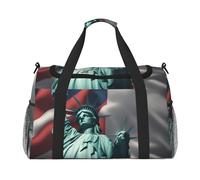 Borsone da viaggio con stampa della statua della Libertà e ampio spazio, 50 x 33 x 25,9 cm, elegante borsa per palestra