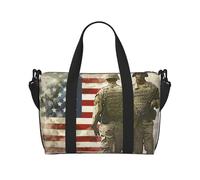 Borsone da viaggio con stampa di aeroplani della Seconda Guerra Mondiale, leggero, impermeabile, borsa da palestra e da viaggio per uomini, donne e ragazzi, Noi soldati militari Patriottica Memorial