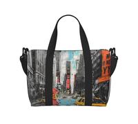 Borsone da viaggio con stampa di alberi di pino montano, leggero, impermeabile, borsa da palestra e da viaggio per uomini, donne e ragazzi, Amore da New York, Taglia unica, Borsone da viaggio