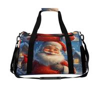 Borsone da viaggio con stampa di Babbo Natale rosso cardinale borsa da viaggio borsa da viaggio per il fine settimana borsa a tracolla per donne uomini