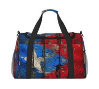 Borsone da viaggio con stampa di bandiera di Puerto Rico, ampio spazio, borsa da viaggio, 50 x 33 x 25,9 cm, elegante borsa per palestra