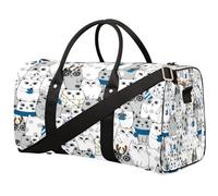 Borsone da viaggio con stampa di cane divertente, borsa da palestra con animali dei cartoni animati, borsa da palestra pieghevole, borsa da viaggio per la notte, borsa da viaggio per donne e uomini,