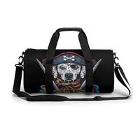 Borsone da viaggio con stampa di cane pirata dalmata, borsa sportiva da viaggio, leggera, per uomo e donna, Stile:, 17.7in/9in/9in, MHXYZHW