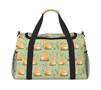 Borsone da viaggio con stampa di capibara con uccellino, borsone da viaggio, borsone da viaggio per weekender, borsone da palestra per donne e uomini, borsa da viaggio per oggetti personali