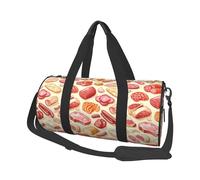 Borsone da viaggio con stampa di carne e salsiccia, borse sportive da palestra per donne e uomini, borse da viaggio per oggetti personali da portare con sé durante la notte