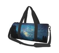 Borsone da viaggio con stampa di cielo stellato, borsa da palestra pieghevole per il fine settimana durante la notte, borsa da donna, grande borsa da cabina per sport e viaggi