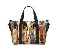 Borsone da viaggio con stampa di conchiglie di mare, leggero, impermeabile, borsa da palestra e da viaggio per uomini, donne e ragazzi, Donne nell'antico Egitto, Taglia unica, Borsone da viaggio