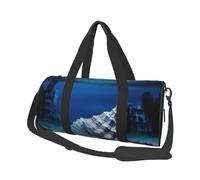 Borsone da viaggio con stampa di conchiglie subacquee con tasca e tracolla regolabile, grande borsa da palestra alla moda per donne e uomini, nero, taglia unica, alla moda, nero, taglia unica, alla