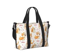 Borsone da viaggio con stampa di corgi carino, per donne, articolo personale durante la notte, weekender, sport, borsa da palestra per uomo e donna