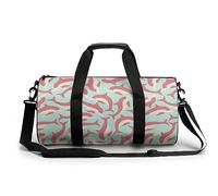 Borsone da viaggio con stampa di delfini carini che hanno una balena di un tempo, borsa sportiva da palestra, borsone leggero per uomo e donna, Stile:, 17.7in/9in/9in, MHXYZHW