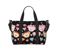 Borsone da viaggio con stampa di due scimmie, pieghevole, adatto per viaggi, lavoro, palestra, ecc