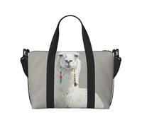 Borsone da viaggio con stampa di giornali HD, leggero, impermeabile, spazioso, per palestra e viaggi, per uomini, donne e ragazzi, Stampa lama, Taglia unica, Borsone da viaggio