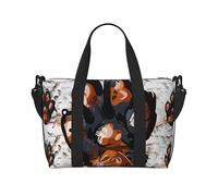 Borsone da viaggio con stampa di giornali HD, leggero, impermeabile, spazioso, per palestra e viaggi, per uomini, donne e ragazzi, Stampa zampa di cane., Taglia unica, Borsone da viaggio