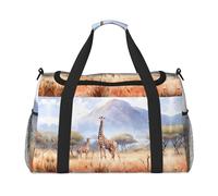 Borsone da viaggio con stampa di giraffa africana, borsa da viaggio, borsa a tracolla per weekender, borsa sportiva, borsa da palestra per uomo e donna