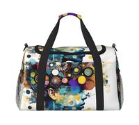 Borsone da viaggio con stampa di intelligenza artificiale con cervello spaziale, 50 x 33 x 25,9 cm, elegante borsa per palestra
