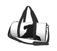 Borsone da viaggio con stampa di karate, borsa da palestra pieghevole per il fine settimana durante la notte, borsa da donna, grande borsa da cabina per sport e viaggi, Nero , Taglia unica