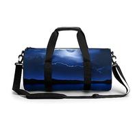 Borsone da viaggio con stampa di luna e nuvole sull'acqua, borsa sportiva da palestra, leggera, per uomo e donna, Stile:, 17.7in/9in/9in, MHXYZHW