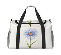 Borsone da viaggio con stampa di margherite e immagini spaziali, 50 x 33 x 25,9 cm, elegante borsa per palestra