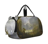 Borsone da viaggio con stampa di paesaggi Albert Bierstadt Yosemite Autunno Ragazze Borsone da viaggio Borsa da viaggio Borse per bambini Bambini Danza Duffle Carry on Duffel Bag per Ragazzi, Montagne