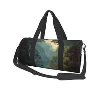 Borsone da viaggio con stampa di paesaggi fluviali, borsa da palestra pieghevole per il fine settimana durante la notte, borsa da donna, grande borsa da cabina per sport e viaggi