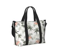 Borsone da viaggio con stampa di palme tropicali, borsa a tracolla portatile, borsa per la notte, per viaggi, palestra, yoga