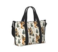 Borsone da viaggio con stampa di pastori tedeschi carini per donne, articolo personale durante la notte, weekender, sport, borsa da palestra per uomini e donne