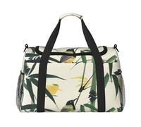 Borsone da viaggio con stampa di uccelli sui rami, per uomini e donne, grande borsa sportiva da palestra con tracolla per viaggi, fine settimana, pesca, caccia