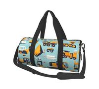 Borsone da viaggio con stampa di veicoli da costruzione moderna, borse da palestra sportive per donne e uomini, borse da viaggio per oggetti personali durante la notte