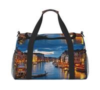 Borsone da viaggio con stampa di Venezia Notte Ampio spazio elegante con cerniera impermeabile per aeroplano palestra